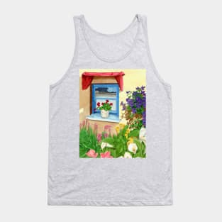 blue provencal window Tank Top